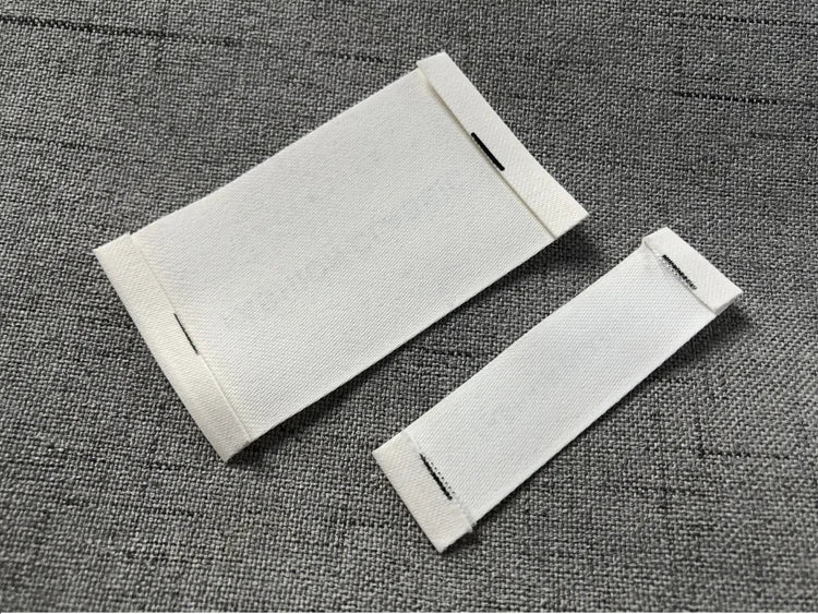 Custom Clothing Matte Cotton Belt Printing Label Collarprinting Woven Accessories Label ling biao Brand MQQ 50PCS