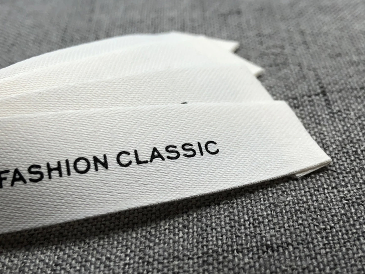 Custom Clothing Matte Cotton Belt Printing Label Collarprinting Woven Accessories Label ling biao Brand MQQ 50PCS