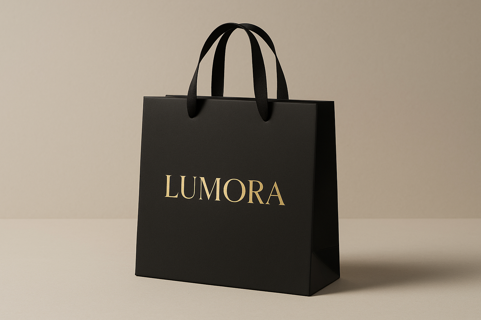 Customize shoppingbag for bussiness and the logo is (lumora)